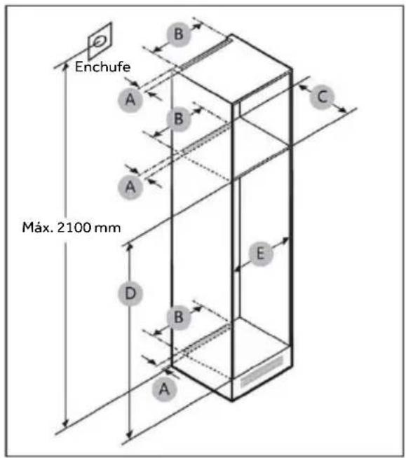 HAIER HBW7519C - Dimensiones del mueble - 1