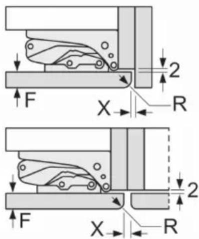 HAIER HBW7519C - Recommended gap dimensions for flat hinges(For Fixed type). - 1