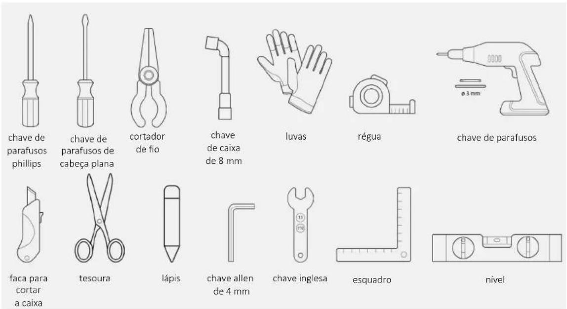 HAIER HBW7518CF - Ferramentas de instalação - 1