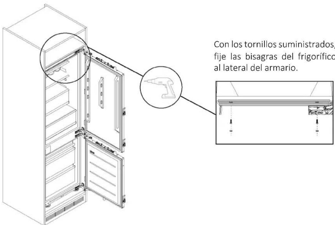 HAIER HBW7518CF - Fijación del frigorífico al estante superior - 1