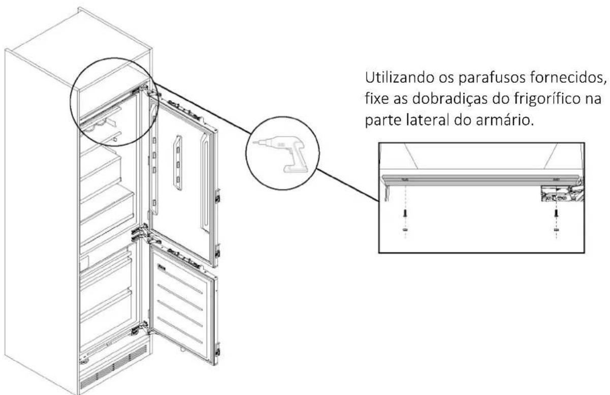 HAIER HBW7518CF - Fixação do frigorífico na prateleira superior - 1