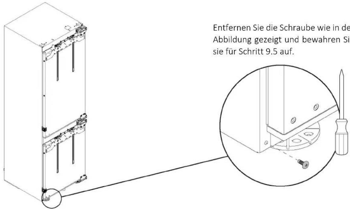 HAIER HBW7518CF - Entfernen der unteren Schraube - 1