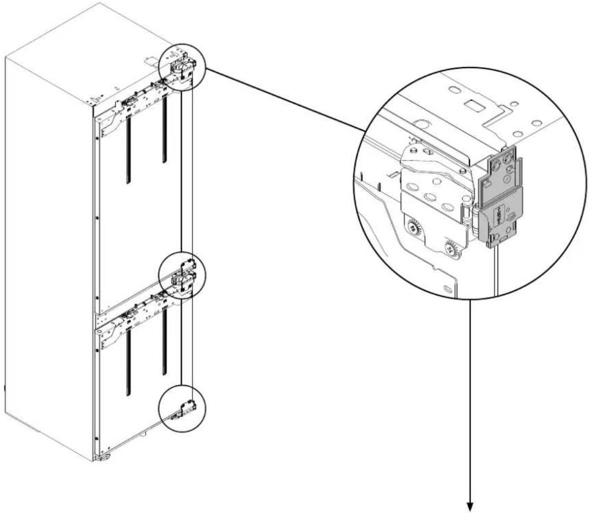HAIER HBW7518CF - Applying the spacers on the side of the refrigerator - 1