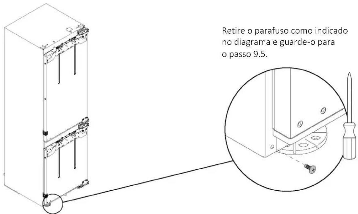 HAIER HBW7518CF - Remoção do parafuso inferior - 1