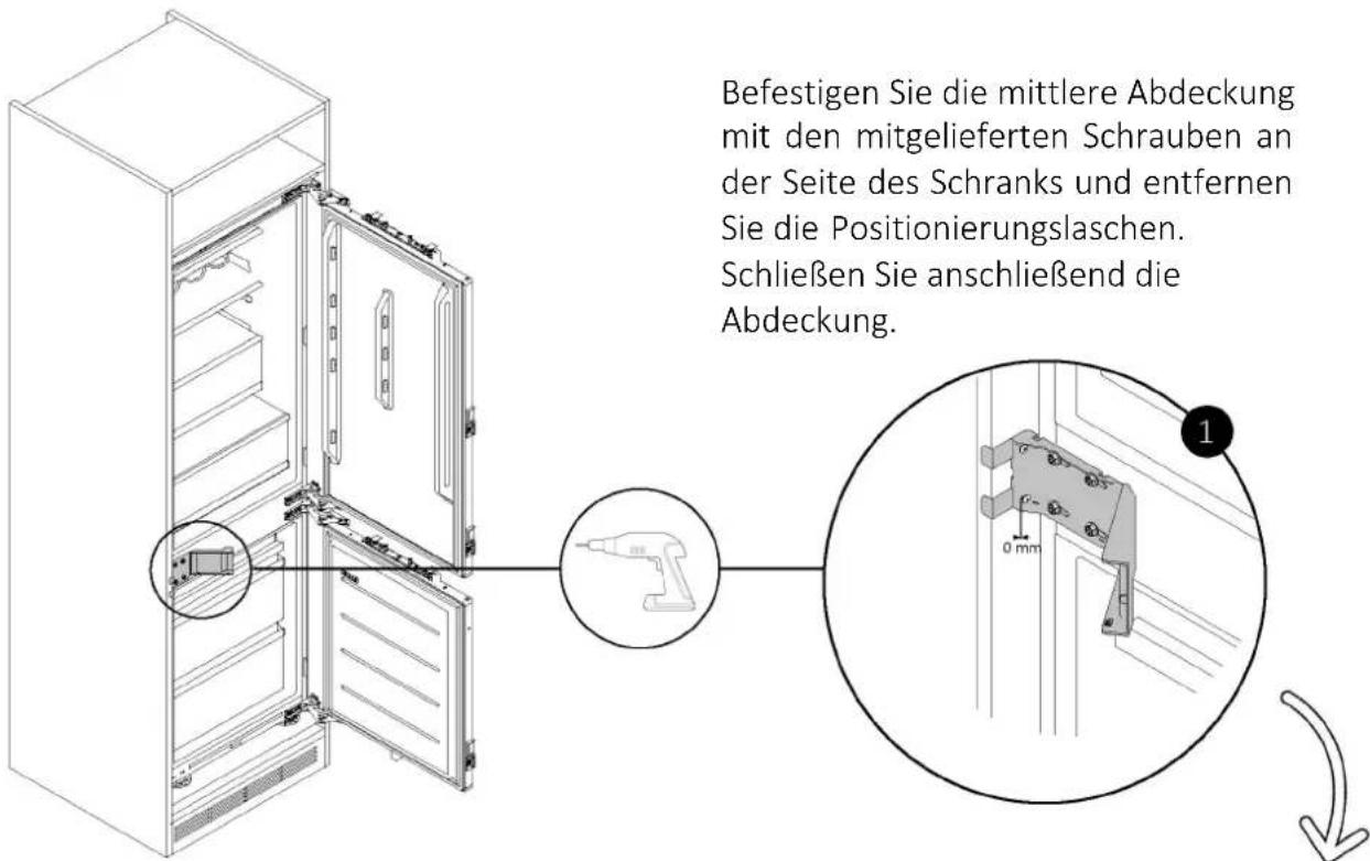 HAIER HBW7518CF - Montage der mittleren Abdeckung - 1
