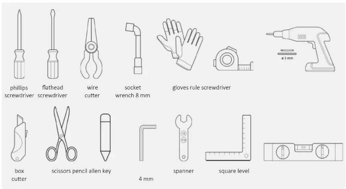 HAIER HBW7518CF - Installation tools - 1