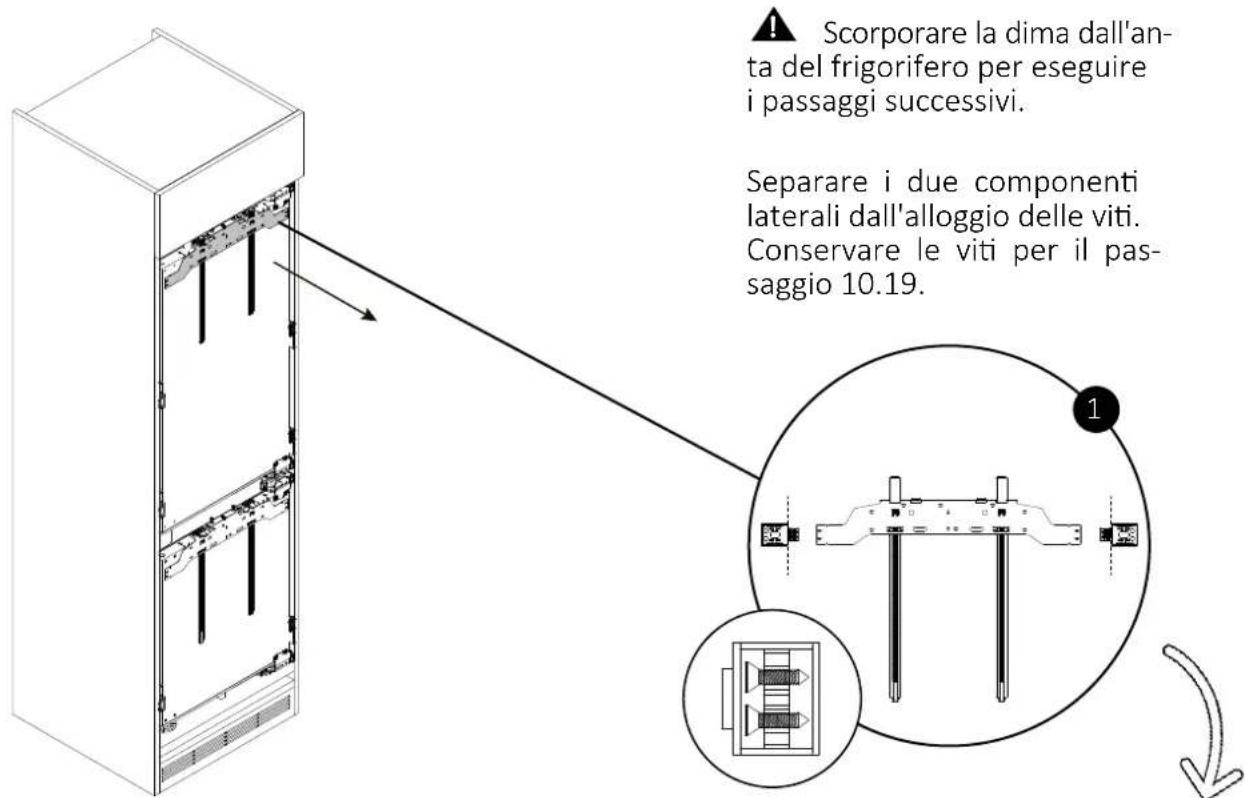 HAIER HBW7518CF - Distacco della dima dall'anta del frigorifero - 1