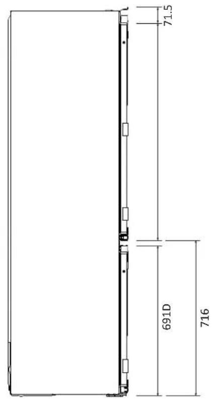 HAIER HBW7518CF - Installare questo prodotto in una posizione dove la temperatura ambiente non sia inferiore o superiore alla temperatura di funzionamento indicata sulla targhetta prodotto: in tal caso l'elettrodomestico non funziona correttamente. - 2