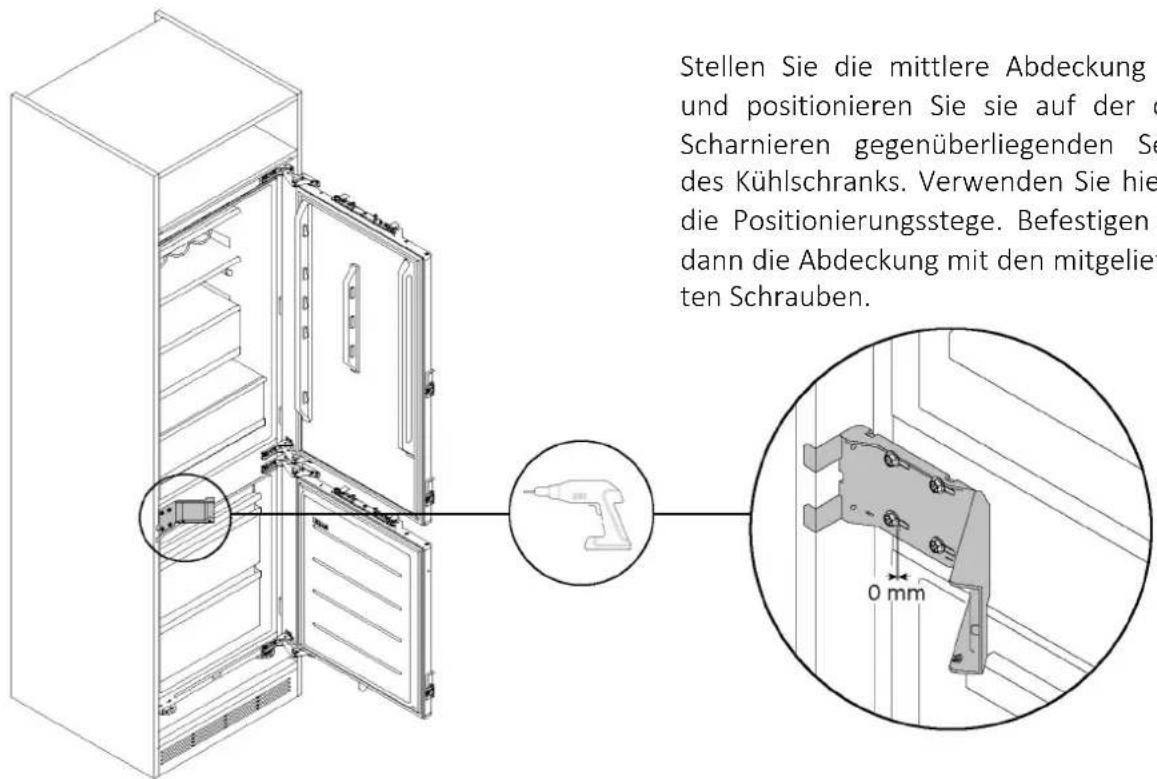 HAIER HBW7518CF - Positionieren der mittleren Abdeckung - 1