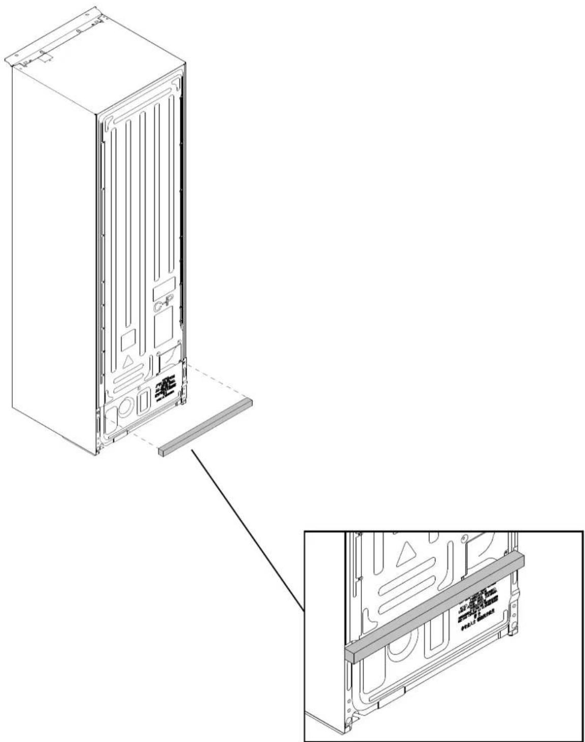 HAIER HBW7518CF - Applicazione del distanziale sul retro del frigorifero - 1