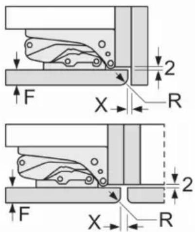 HAIER HBW7519DT - Recommended gap dimensions for flat hinges(For Fixed type). - 1