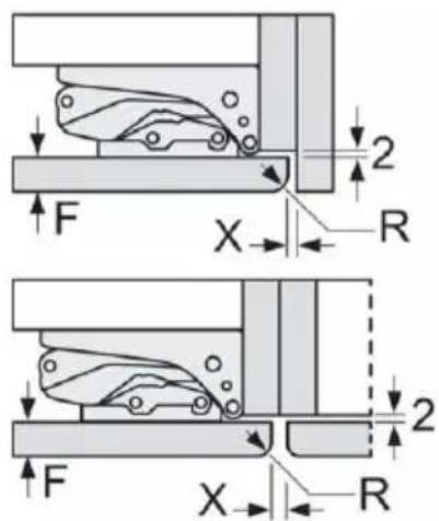 HAIER HBW7519DT - Aanbevolen:tussenruimte-afmetingen voorvlakke scharnieren (voor vast type). - 1