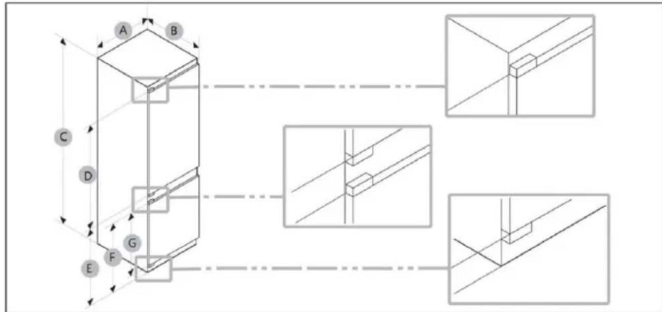 HAIER HBW7519DT - Productafmetingen - 1