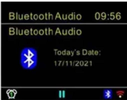 Bluetooth Audio 09:56 Bluetooth Audio Today's Date: 17/11/2021