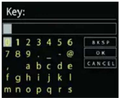 Key: 0 1 2 3 4 5 6 7 8 9 . _ - @ , a b c d e f g h i j k l m n o p q r s B K S P O K C A N C E L