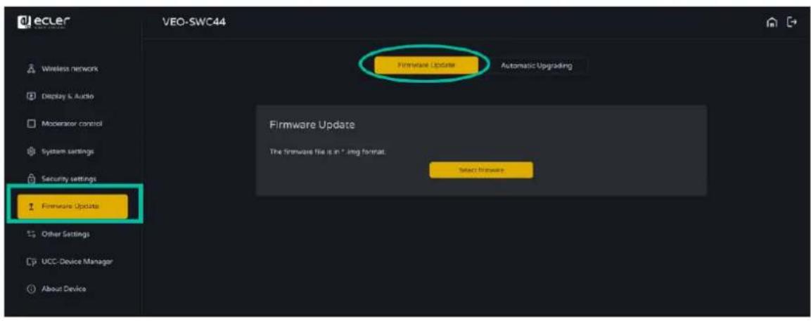 Ecler VEO-SWC44TH - Firmware update (mise à jour du firmware) - 1