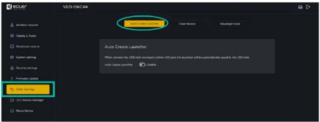 Ecler VEO-SWC44TH - Autocreate launcher (créer automatiquement un lanceur) - 1