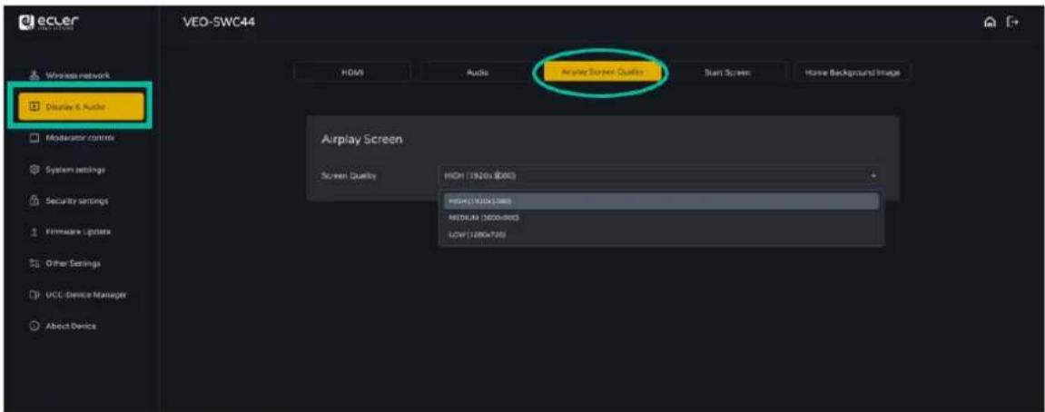 Ecler VEO-SWC44TH - Airplay Screen Quality (qualité d'image Airplay) - 1