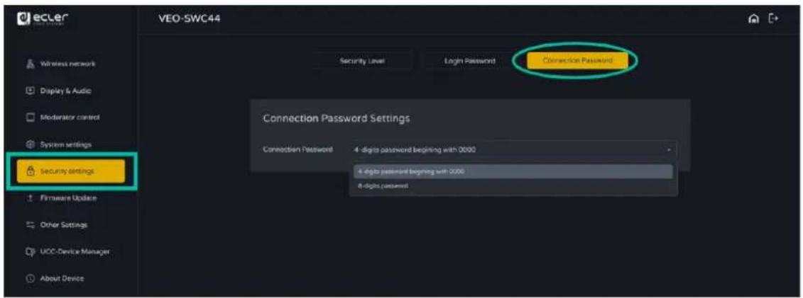 Ecler VEO-SWC44TH - Connection password (mot de passe de connexion) - 1