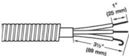WHIRLPOOL YWED5050LW - Prepare your 3-wire cable for direct connection - 1