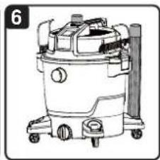 Vacmaster Professional VJH1612PF 0202 - AVERTISSEMENT:DÉBRANCHEZ TOUJOURS LA FICHE DE LA PRISE DE COURANT AVANT DE RETIRER LE BLOC MOTEUR DU RÉSERVOIR COLLECTEUR. - 1