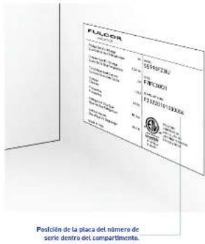 Fulgor Milano F7SFC18S1-L - Identificación del modelo / serie - 1