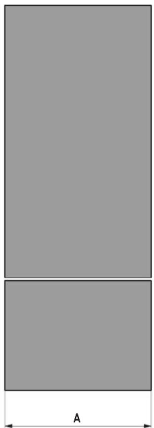 Fulgor Milano F7IFC18O1-L - Panels dimensions: single bottom-drawer - 2