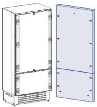 Fulgor Milano F7IFC18O1-L - Preinstalación de los paneles decorativos para frigoríficos de un cajón - 1