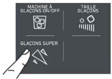 MACHINE À GLAÇONS ON/OFF TAILLE GLAÇONS GLAÇONS SUPER