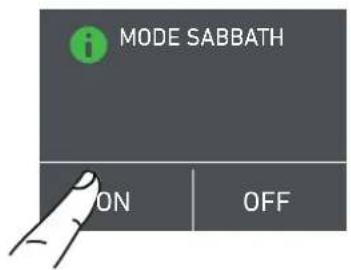 MODE SABBATH ON OFF