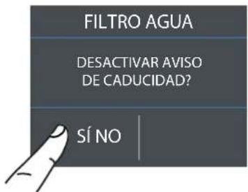Fulgor Milano F7SFC30S1-L - 5a) Desactivación del filtro del agua - 5
