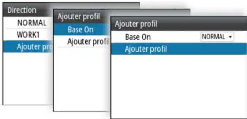 SIMRAD A2004 - Création d'un nouveau profil - 1