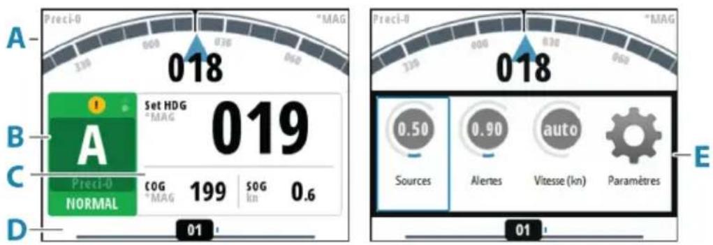 SIMRAD A2004 - Page du pilote automatique - 1