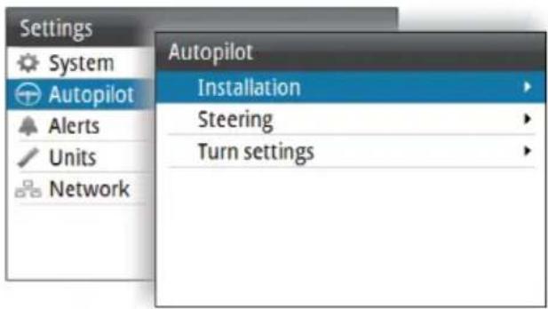 SIMRAD A2004 - Configuration du calculateur de pilote automatique - 1