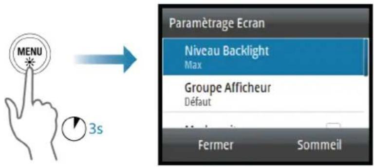 SIMRAD AP44 - Paramétrage écran - 1