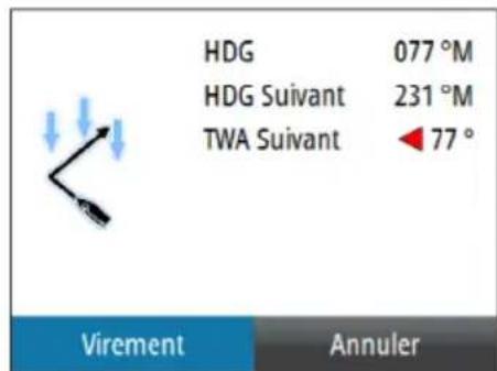 SIMRAD AP44 - Virement de bord et empannage en mode Vent - 1