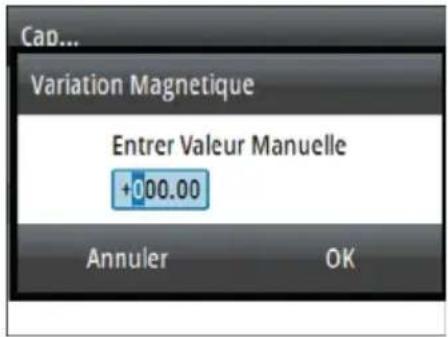 SIMRAD AP44 - Modification d'une valeur numérique - 2