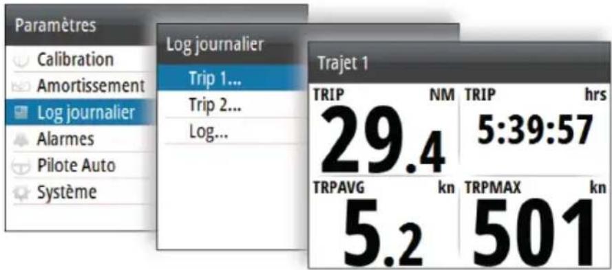SIMRAD AP44 - Log journalier - 1