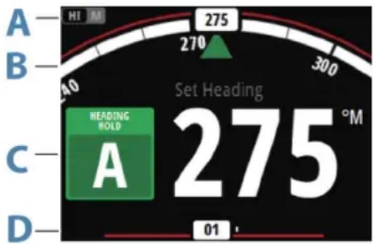 SIMRAD AP44 - Page du pilote automatique - 1