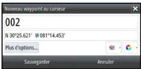 SIMRAD S2009-S2016 - Sauvegarder des waypoints - 1