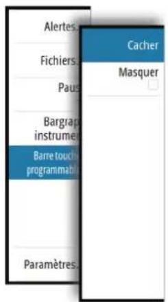 SIMRAD S2009-S2016 - Masquage automatique de la barre de touches logicielles - 1