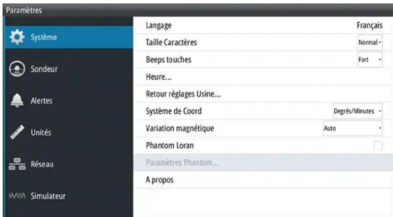 SIMRAD S2009-S2016 - Boîtes de dialogue Réglages - 2