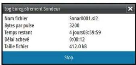 SIMRAD S2009-S2016 - Arrêt de l'enregistrement des données du log - 1