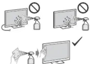 SONY Bravia K-55XR84 - Utilizar e limpar o ecra/a caixa do televisor - 1