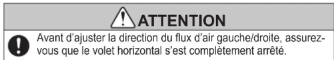 FUJITSU ASHH07KLTA - Réglage de direction du flux d'air - 1