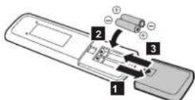 FUJITSU ASHH07KLTA - Insertion des piles - 1