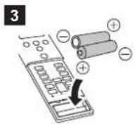 FUJITSU ASEG14KETF - Insertion des piles - 3