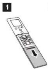 FUJITSU ASEH09KGTG - Insertion des piles - 1