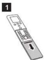 FUJITSU ASEG12KETF - Insertion des piles - 1