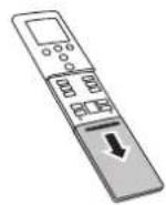 FUJITSU ASEH12KMCG - Insertion des piles - 1